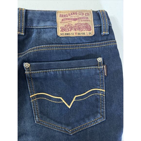 Vintage Bang Bang Blue Jeans Unisex 86 106 womens XL Mens L 100% cotton - Picture 6 of 10